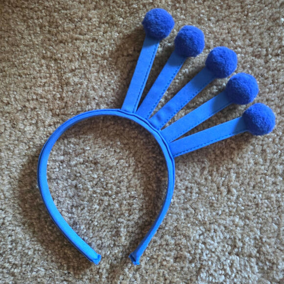 Girls Posh Peacock Costume Sz L 10/12 Jumpsuit Headpiece Hyde And Eek Halloween - Picture 10 of 11